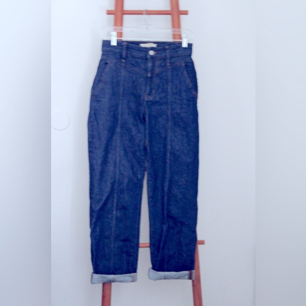 Madewell Straight Leg, Dark Blue Jeans.